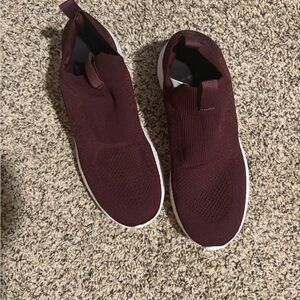 Women's Avia Burgundy Memory Foam Slip-On Sneakers